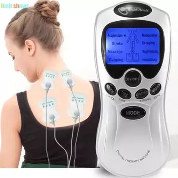GIỚI HẠN HIỂN THỊ Dụng cụ massage điện, Máy kích thích xung di động xung kỹ thuật số, Máy kích thích điện tập thể dục xung điện tử Máy kích thích cơ 8 chế độ Massage cổ