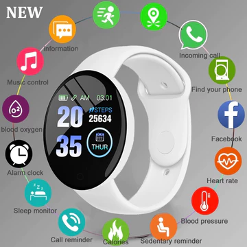 D18 Pro Đồng Hồ Thông Minh Nam Nữ Bluetooth Theo Dõi Thể Thao Vòng Tay Nhịp Tim Huyết Áp Trẻ Em Đồng Hồ Thông Minh Cho IOS Android