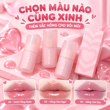 Son Bóng Pha Lê Thạch Gương Nước – Dưỡng Ẩm Plumping, Tint Màu, Chăm Sóc Môi Căng Mọng
