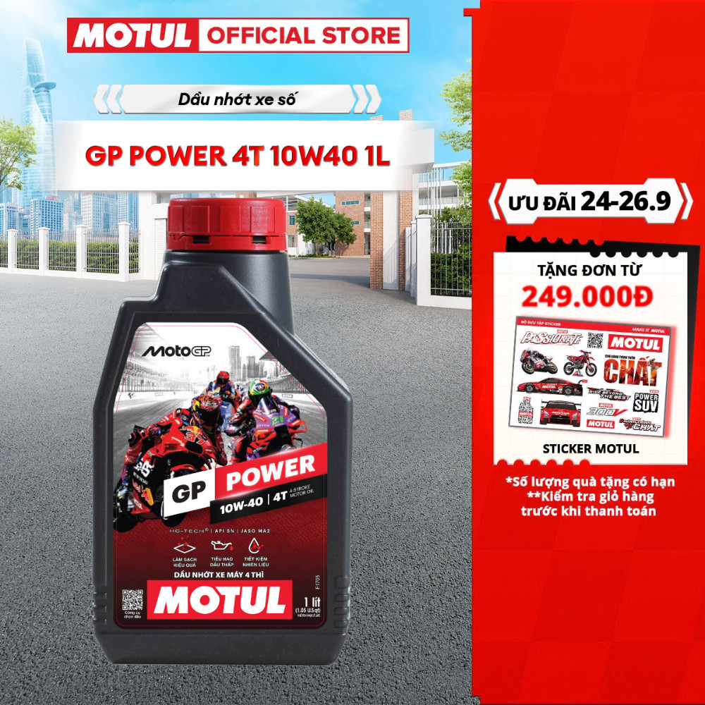 Dầu nhớt xe máy MOTUL GP POWER 4T 10W40 1L