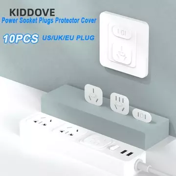 KIDDOVE 10 Cái Bảo Vệ Cắm, Ổ Cắm An Toàn Chống Điện Bảo Vệ Phích Cắm, US / EU / UK Cắm Cho Bé Trẻ Em Khóa Ổ Cắm Nhựa Khóa An Ninh
