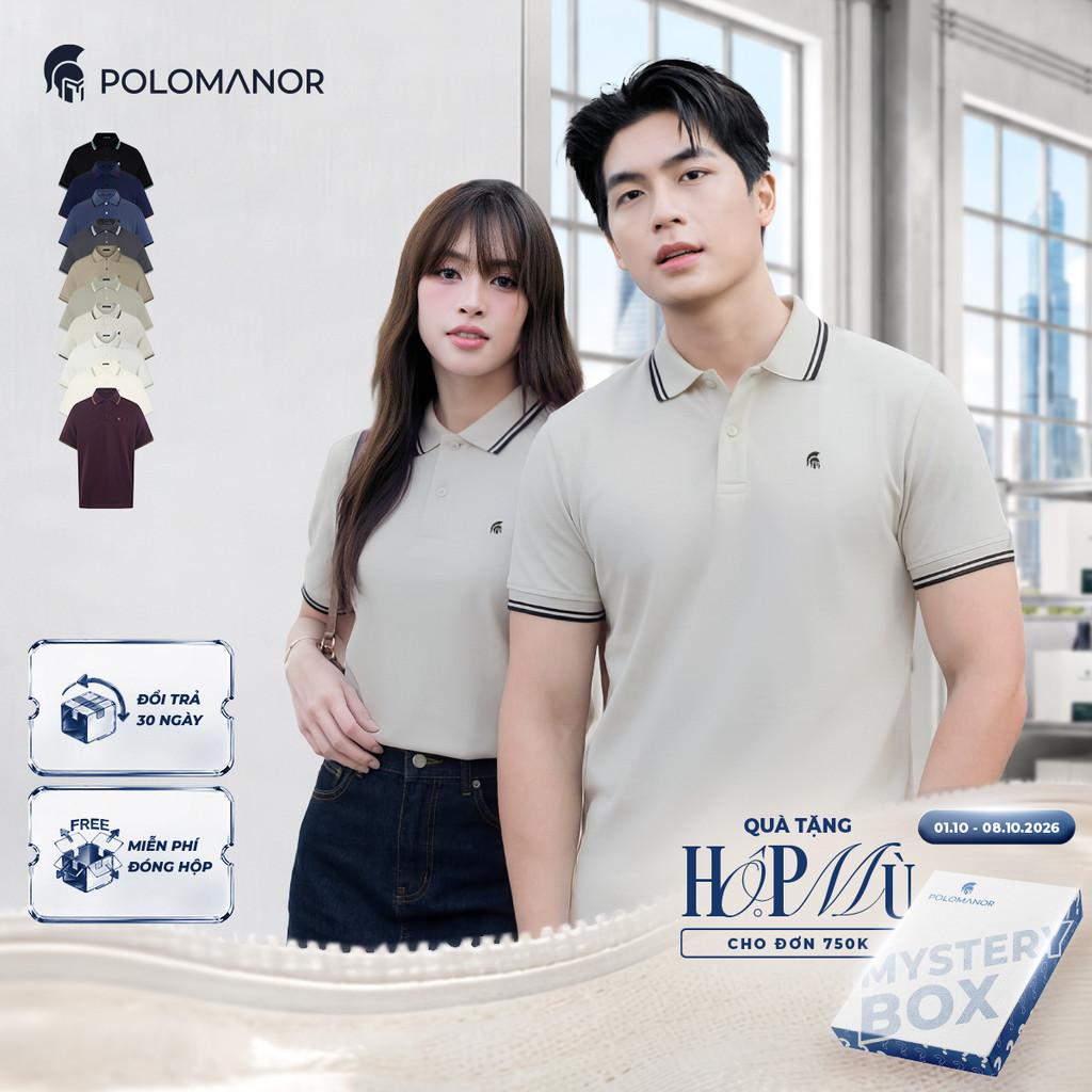 [BEST SELLER] Áo polo nam cao cấp BASIC CLASSIC, POLO QUỐC DÂN vải CVC interlock sang trọng - POLOMANOR