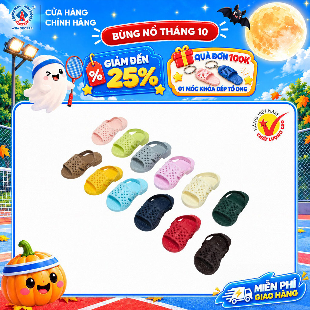 [MUA 2 GIẢM 3%] [CÓ QUAI] Dép Tổ Ong Trẻ Em ASIA (Size 11-16) Siêu Nhẹ - Dép Lê Đi Trong Nhà Chống Trượt Bền Đẹp - DCE03