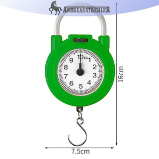 Onetimingfine 10kg Cân cơ khí di động Hành lý cá Cân nhà bếp Kỹ thuật số có độ chính xác cao Cân lò xo VN