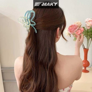 Newwellknownepic Màu Gradient Kẹp Tóc Cho Nữ Hairgrips Acrylic Tóc Móng Vuốt Kẹp Tóc Phụ Kiện Tóc Thanh Lịch Bé Gái Mũ VN