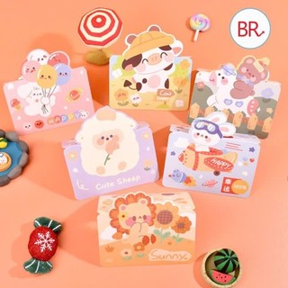 Sỉ 100 Thiệp 3D Ghi Lời Chúc, Ghi Chú Mẫu Mã Đa Dạng,Thiệp Handmade–Bưu thiếp Thú Cute,Gift Card Ngày Sinh Nhật ANGIHOME