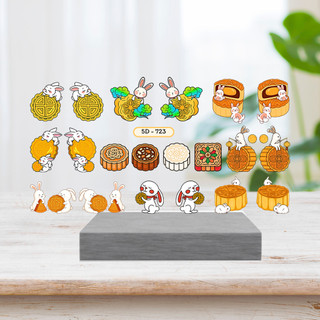 Sticker Tết Trung Thu 5D Dán Móng Cực Dễ Làm