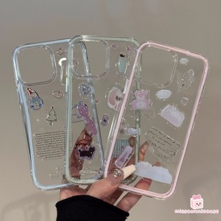 Ốp Lưng Cho Iphone Air 11 17 15 13 14 16 12 Pro Max XR X XS MAX 14 16 15 Plus Mèo Con Dễ Thương Hoạt Hình Gấu Chống Thấm Nước DIY Thạch Miếng Dán 2 Trong 1 Ốp Lưng