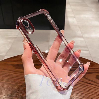 Ốp điện thoại trong suốt chống rơi bốn góc iPhone Xr SJDK