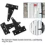 NOTE1 Bản lề cửa hình chữ T, Bản lề cửa hạng nặng bằng kim loại, Chống rỉ sét 3 / 4 / 6 inch với vít Phần cứng rèn cho hàng rào bằng gỗ Tủ cửa tủ