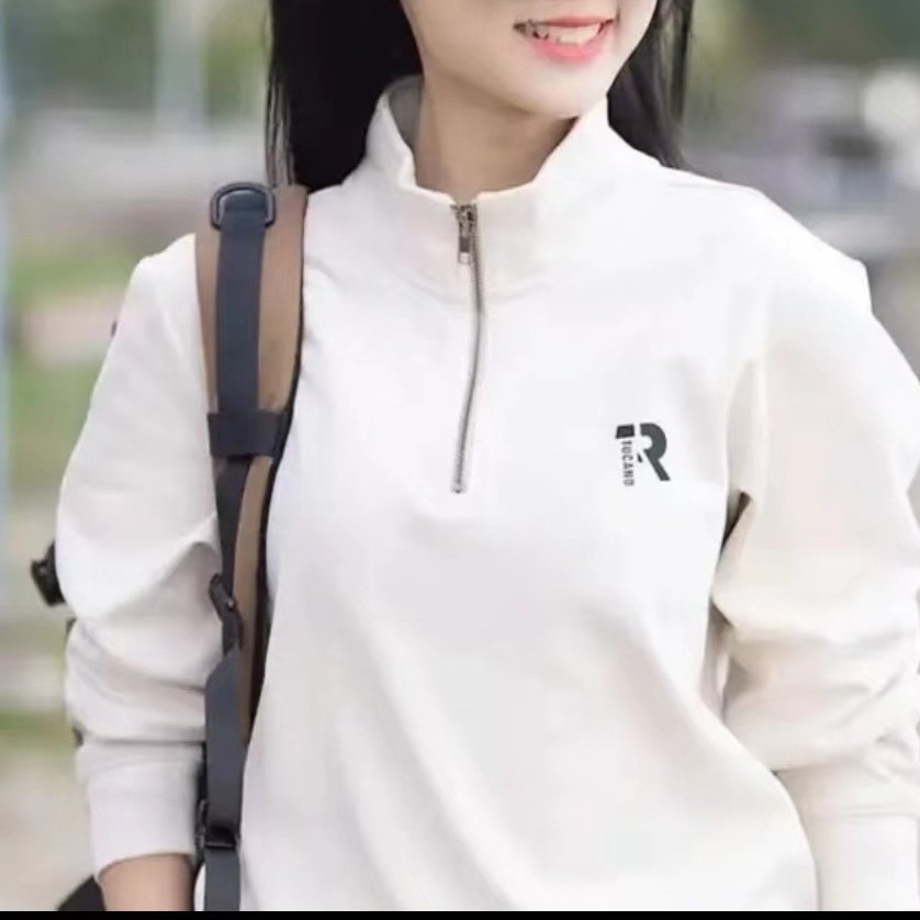 Áo hoodie và áo sơ mi thêu dáng rộng thời trang từ nhung, phù hợp mùa thu đông