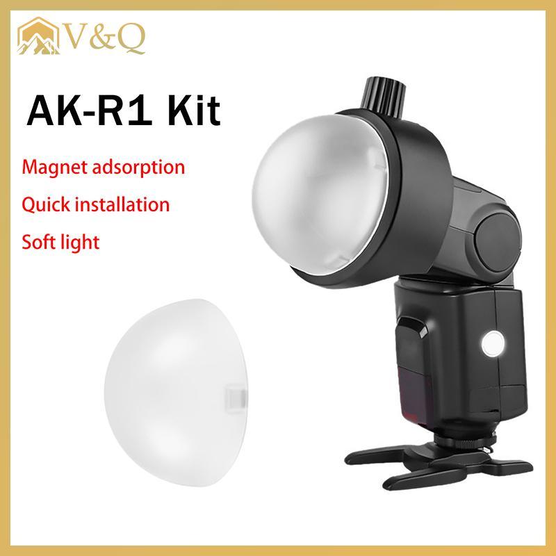 Littleloves1 1Pc AK-R11 Máy khuếch tán vòm từ tính thay thế cho đèn flash tròn V1 / cho AD200 / AD200Pro / cho phụ tùng Flash Series V1 / S-R2 EN