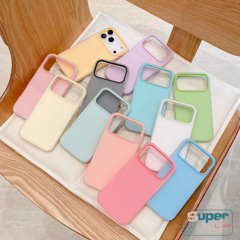 DCase Tương Thích Cho IPhone 13 15 16 17 11 12 14 Pro Max 7Plus XR X XS Max Air 7 14 6 15 16 Plus Thời Trang Sang Trọng Đơn Giản Kẹo Macaron Màu Sắc Vỏ Mềm Nhiều Màu Sắc