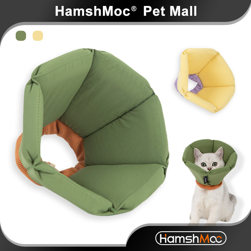 HamshMoc Miếng bọt biển cổ Elizabethan lấp đầy nhẹ thoải mái Phù hợp cho thú cưng 9kg trong nhà