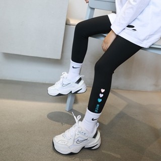 QuầN Legging Cao CấP MớI Cho Bé GáI ThiếT Kế In HìNh TráI Tim, Phong QuầN Bí Cho Bé GáI