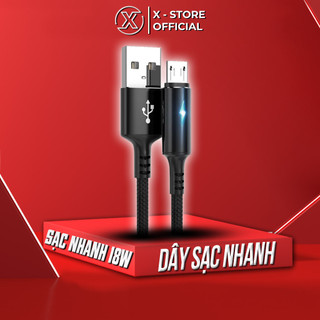 Dây sạc thông minh tự ngắt Type C/Micro/LN, cáp dù có đèn báo sạc, chống chai pin, bảo vệ điện thoại - DSBDTN