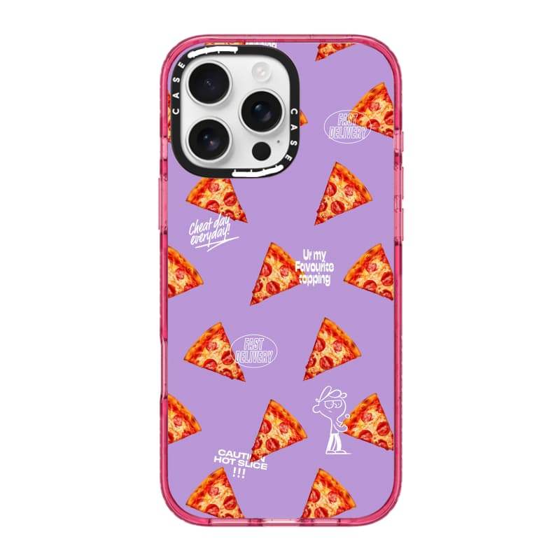 CASECASE X Pizza Hồng Fizz Màu Trong Suốt Cứng Hút Từ Tính Tác Động Dành Cho Apple IPhone 12 13 14 15 16 17 Pro Max Air Plus Có Hộp