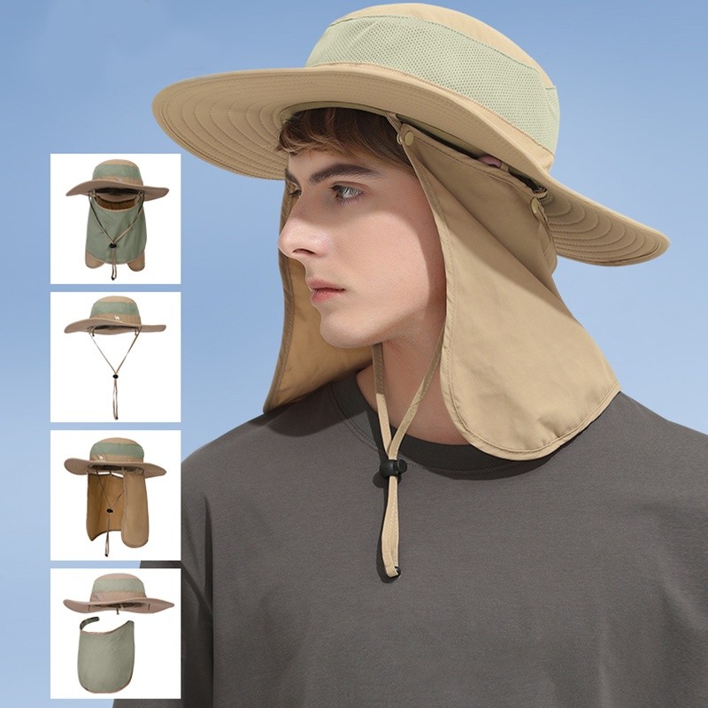 Mũ ngư dân CAMEL CROWN chống nắng bảo vệ cổ toàn diện ngoài trời