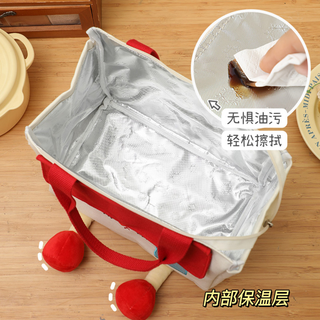 Hui.Thicked Di Động Lá Nhôm Nhà Nhỏ Túi Cơm Trưa Nhân Viên Văn Phòng Hộp Cơm Trưa Lớn Túi Cơm Trưa Di Động Túi Cách Nhiệt Giá Trị Cao