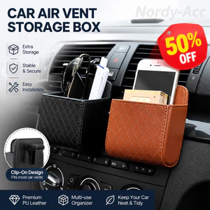 1 CÁI DA XE Ô TÔ AIR VENT HANGING STORAGE TÚI Giữ chìa khóa điện thoại Kính râm Bảng điều khiển Hộp sắp xếp gọn gàng