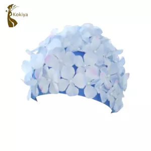 Mũ bơi hoa hiện đại Silicone bền mềm mại Phụ kiện tắm bảo vệ di động cho bể bơi nữ