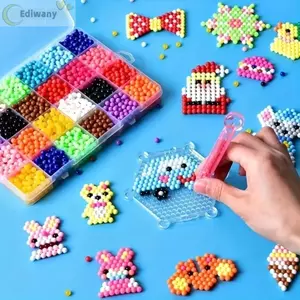 Bộ hạt ma thuật EDIWANY, Hạt ma thuật không cần ủi thủ công, 5mm tan chảy khi tiếp xúc với nước Hạt dính sương mù nước sáng tạo Giáo dục trẻ em
