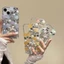Thích hợp cho iPhone17promax Vỏ điện thoại kim cương giả Apple 15 Pearl Flower Luxury 14 Rose 13 Hard Case