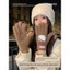 Dễ Thương Hello Kitty Sang Trọng Găng Tay Nữ Thu Đông Đi Xe Đạp Lái Xe Ấm Không Ngón Đan Màn Hình Cảm Ứng Bảo Vệ Lạnh