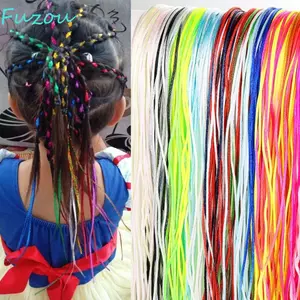 FUJIOU 10 Dây Tóc Bím Tóc, Trộn Nhiều Màu Sắc Bẩn Bím Tóc Bện Dây, Tạo Kiểu Tóc Dài Trang Trí Cô Gái DIY Đuôi Ngựa