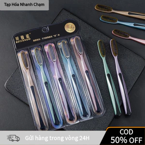 Combo 5 Bàn Chải Đánh Răng Siêu Mềm - Đầu Dài 4.5cm, Dùng Cho Cả Gia Đình