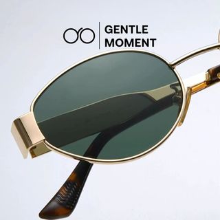 [KOL Live] Kính râm gọng oval kim loại GENTLE MOMENT kính mát chống tia UV thời trang nam nữ phong cách ngầu GMT936