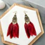 Bohemian Dài Tua Rua Lông Bông Tai Ánh Sáng Sang Trọng Thời Trang Retro Phong Cách Dân Tộc Phù Hợp Với Bông Tai Nữ