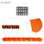 Belleshopp Belleshopp Fabater Thùng Lưu Trữ Gắn Tường 8 x Có Thể Xếp Chồng & 3 Đường Ray Bằng Nhựa Dụng Cụ Treo Nhà Để Xe Hệ Thống Dụng Cụ Cho Ốc Vít Đai Ốc Bu Lông Móng Tay Màu Cam