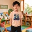 Áo thun bé trai hình hoạt hình năng động tay cầm ga họa tiết cho bé trai nhỏ