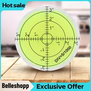 Belleshopp Belleshopp Cấp Bong Bóng Đường Kính 60mm Độ Chính Xác Cao Bullseye Tinh Thần Ngang Cardan với Quy Mô cho Chân Máy Quay Đĩa Bàn Xoay