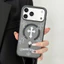 Thương hiệu thời trang cảm giác da pha lê hút từ tính thích hợp cho vỏ điện thoại di động iPhone16promax chống rơi bảo vệ 15