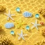 Set Charm Sao Biển Xanh Đại Dương Resin Trong Suốt – Cá Biển Cute Summer Ocean Premium Trang Trí Dép