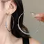 Bông tai hình tròn lớn sáng bóng bigapple dành cho nữ với quà tặng kim cương giả tinh tế RDG