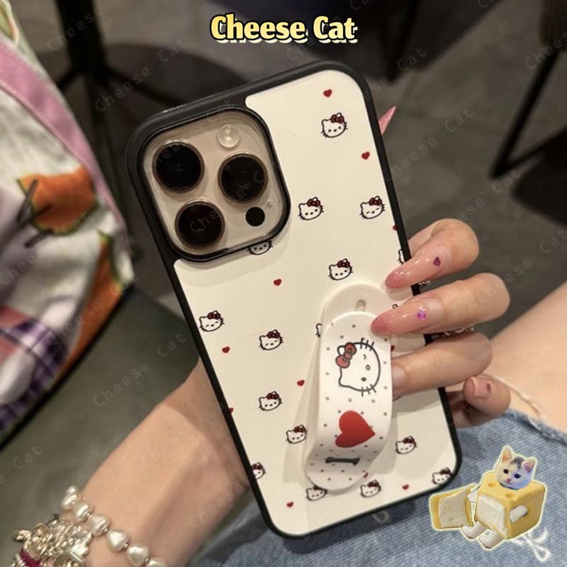 Ốp điện thoại thời trang kết hợp 8 loại có sẵn - Ốp điện thoại hình nhẫn Kitty cho iPhone 14 13 11 12 15 16 17 Pro Max