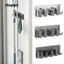 Giá đựng cây lau nhà SHUPUN, Giá treo chổi treo tường không cần đinh, Giá treo móc đa năng Giá để đồ bằng thép không gỉ 304 Giá đỡ chổi lau nhà gia đình