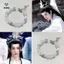 Vòng tay đính cườm ngọc trai Harajuku Pentagram dành cho nữ Thẩm mỹ Ngôi sao dễ thương Vòng tay bóng thủy tinh màu xanh Y2k Quà tặng trang sức [Mina]