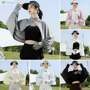 Tay áo mùa hè YOLOGO, Tay lái xe thoáng khí bằng lụa băng, Tay áo chống nắng thời trang đi bộ đường dài