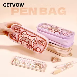 Túi đựng bút chì Mochi nhỏ GETVOW, Hộp đựng bút nhiều lớp Mochi nhỏ, Quà tặng hộp văn phòng phẩm đa chức năng dung tích lớn 2024