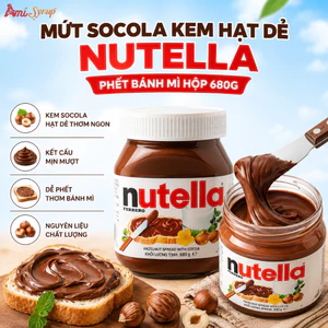 Mứt Socola Kem Hạt Dẻ Nutella Phết Bánh Mì Hộp 680g, Nhân Bánh, Mứt Hạt Dẻ Nhập Khẩu Cao Cấp