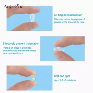 AqToCna DIY Phòng Không Khí Trong Suốt Hình Bầu Dục Kính Mắt Mũi Braet Silicone Miếng Lót Mũi Kính Mắt Braet Chống Rơi Kính Mát Phụ Kiện AqToCna