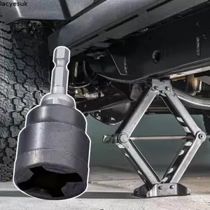 Bộ chuyển đổi Jack cắm ô tô LACYESUK, Bánh răng tiết kiệm lao động Jack xe chống gỉ, Thanh nối bóng thép chống ăn mòn Dụng cụ khoan đa năng Bảo trì xe