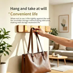 Top Kim Loại Hoàn Thiện Gấp Móc Treo Tường Bộ 3 Gói Tiết Kiệm Không Gian Quần Áo Và Túi Móc Cho Phòng Ngủ Tủ Quần Áo Tường Lối Vào