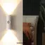 Đèn tường LED DONOVANQQ, Đèn tường cảm biến chuyển động kép chống nước Đèn tường cảm biến chuyển động PIR, Đèn lối vào Thiết kế hiện đại Đèn chiếu sáng 3 màu có thể sạc lại Sử dụng ngoài trời