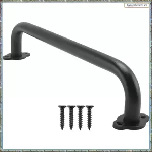 Tay vịn treo tường ống công nghiệp bằng kim loại 10 Inch - Tay cầm kéo cửa chuồng, Tay vịn bậc thang, Trong nhà & Ngoài trời