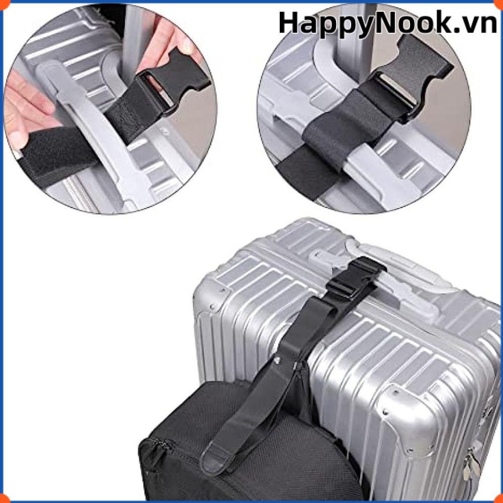 Dây đeo bảo vệ vali HAPPYNOOK, dây buộc cố định hành lý chống thất lạc, có thể điều chỉnh, phụ kiện du lịch